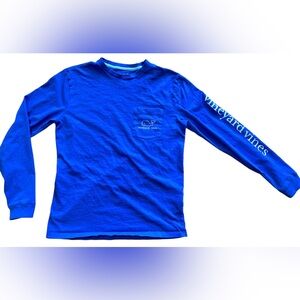Womens VINEYARD VINES Long Sleeved Shirt Size XS Whale Blue Double Sided